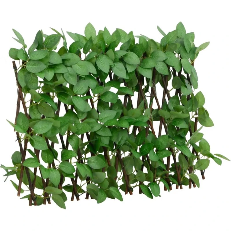 vidaXL Espalier med kunstig vedbend 180x30 cm udvideligt grøn