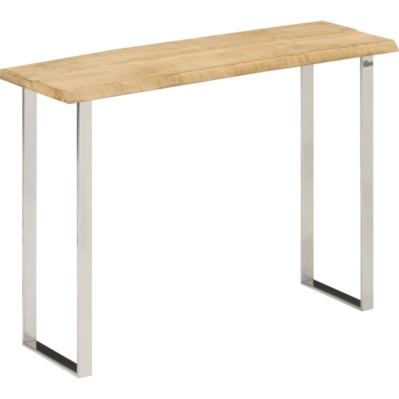 vidaXL Konsolbord 105x33x76 cm i Massivt Mangotræ med Naturlig Kant