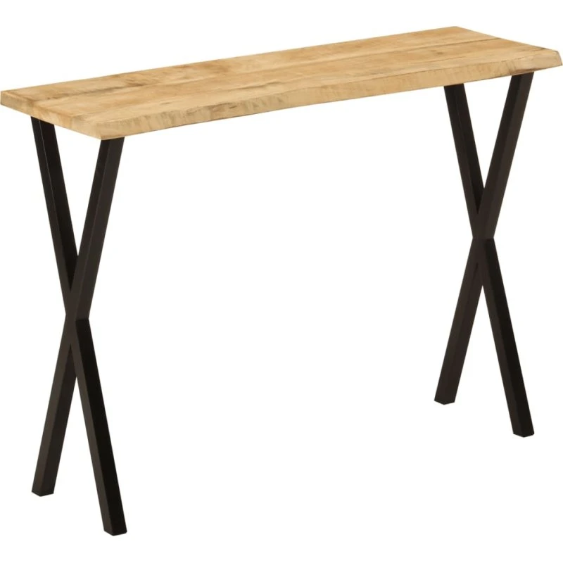 vidaXL Konsolbord 105x33x76 cm i massivt mangotræ med naturlig kant