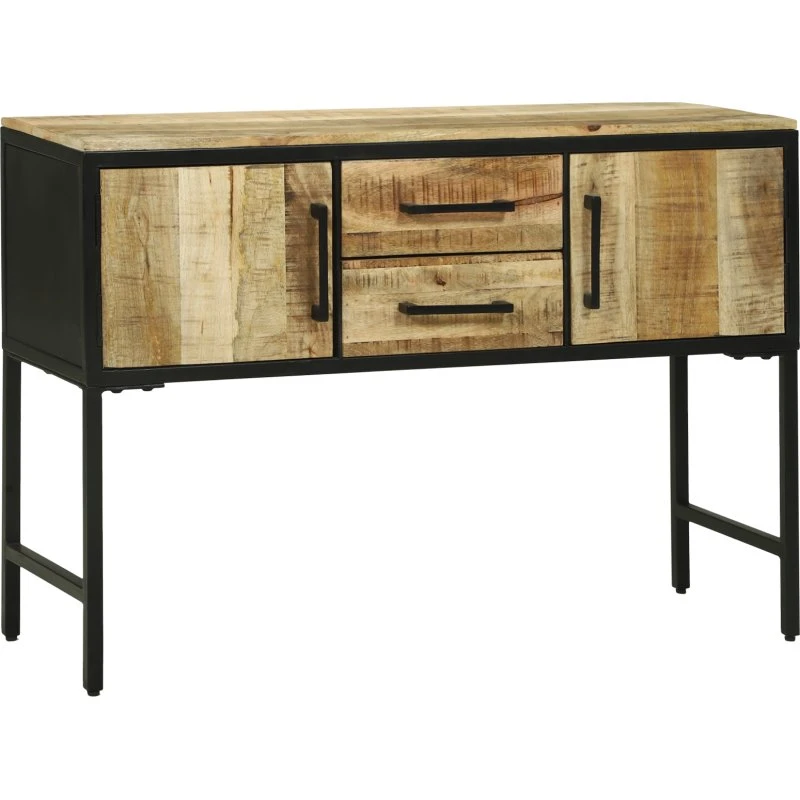 vidaXL Konsolbord med skuffe, Brun, 100 x 35 x 70 cm, massivt mangotræ