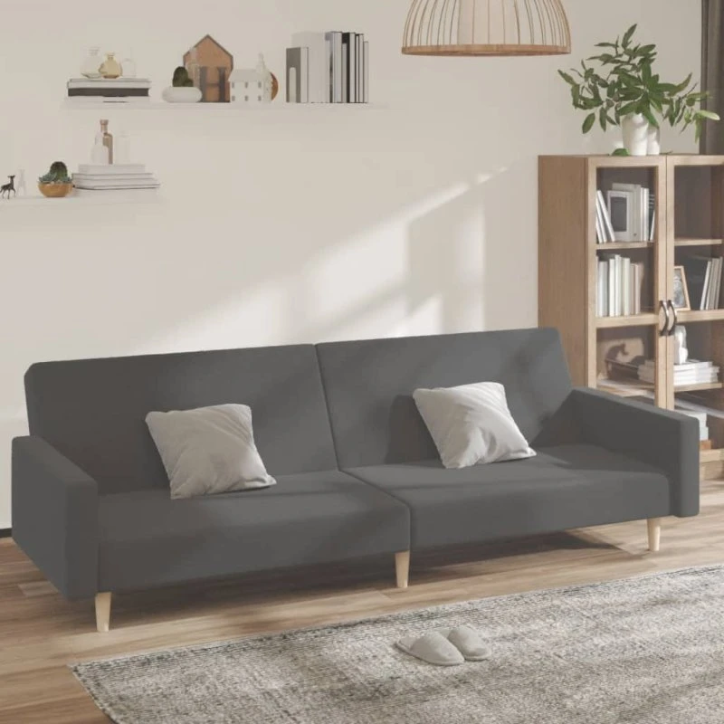 vidaXL 2-personers sovesofa stof lysegrå