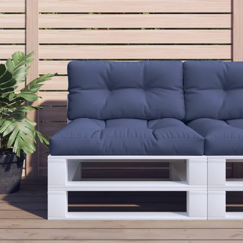 vidaxL Pallehynde 120x40x12 cm marineblå