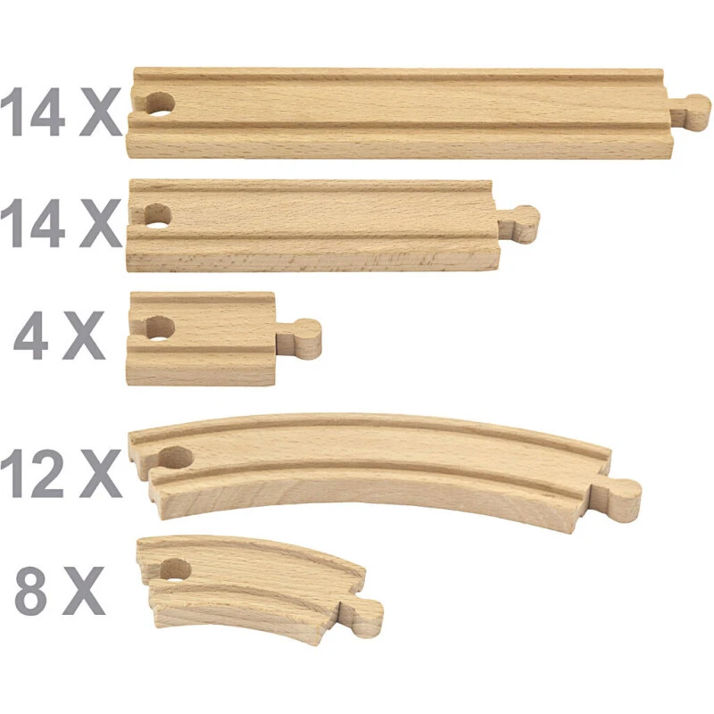 VIGA Togskinner 50 dele (træ)