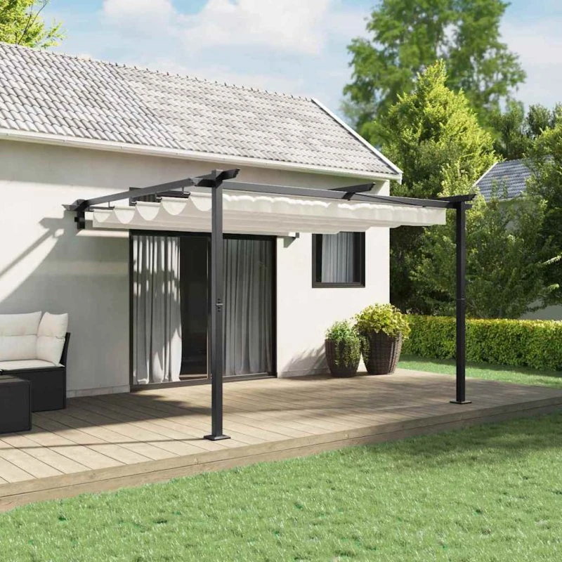 vidaXL Pavillon Creme 300x300x200 cm, Stål