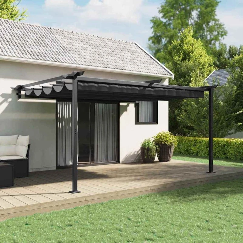 vidaXL Vægmonteret Pavillon Antracit 400x300x200 cm