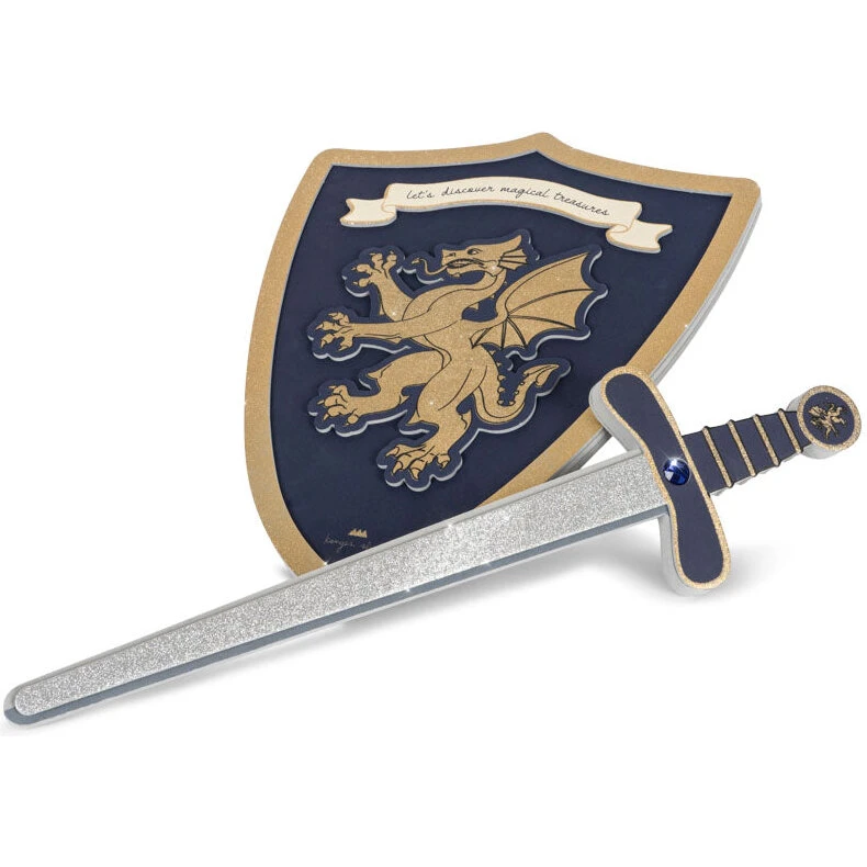 Konges Sløjd Riddersæt m. sværd & skjold, Midnight Navy