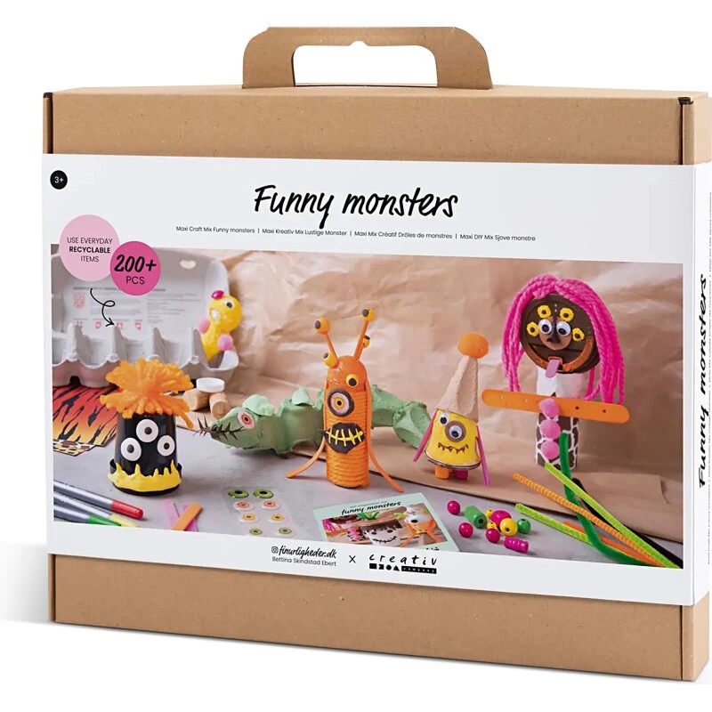 Krea-Monster Maxi DIY-sæt – Sjove monstre