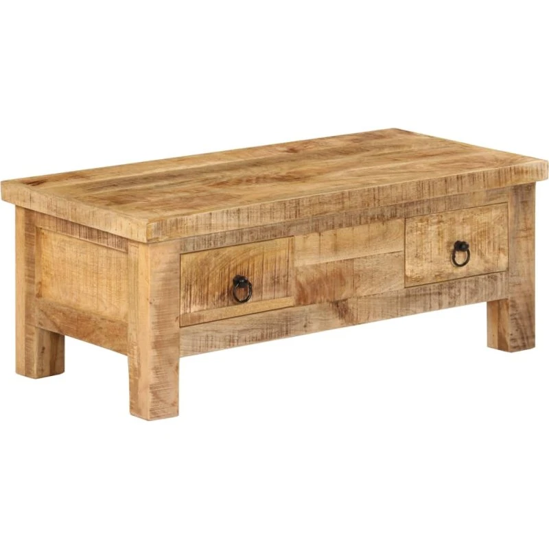 vidaXL Sofabord i massivt mangotræ 90 x 45 x 35 cm