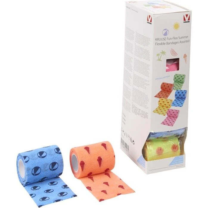 Kruuse Fun Flex SUMMER selvhæftende bandage 7,5 cm