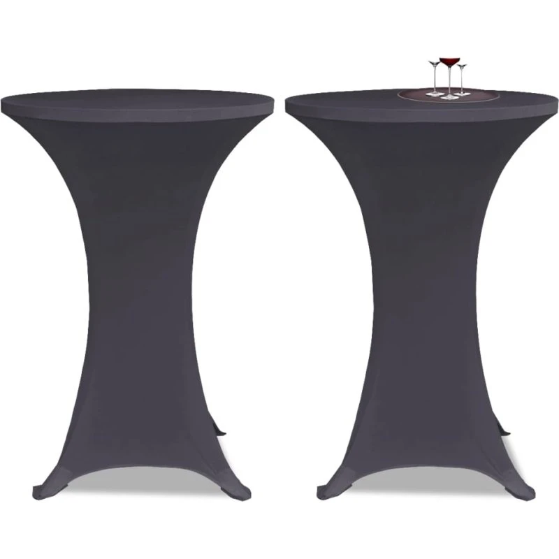 vidaXL Bordovertræk i stretch 2 stk. 70 cm antracitgrå