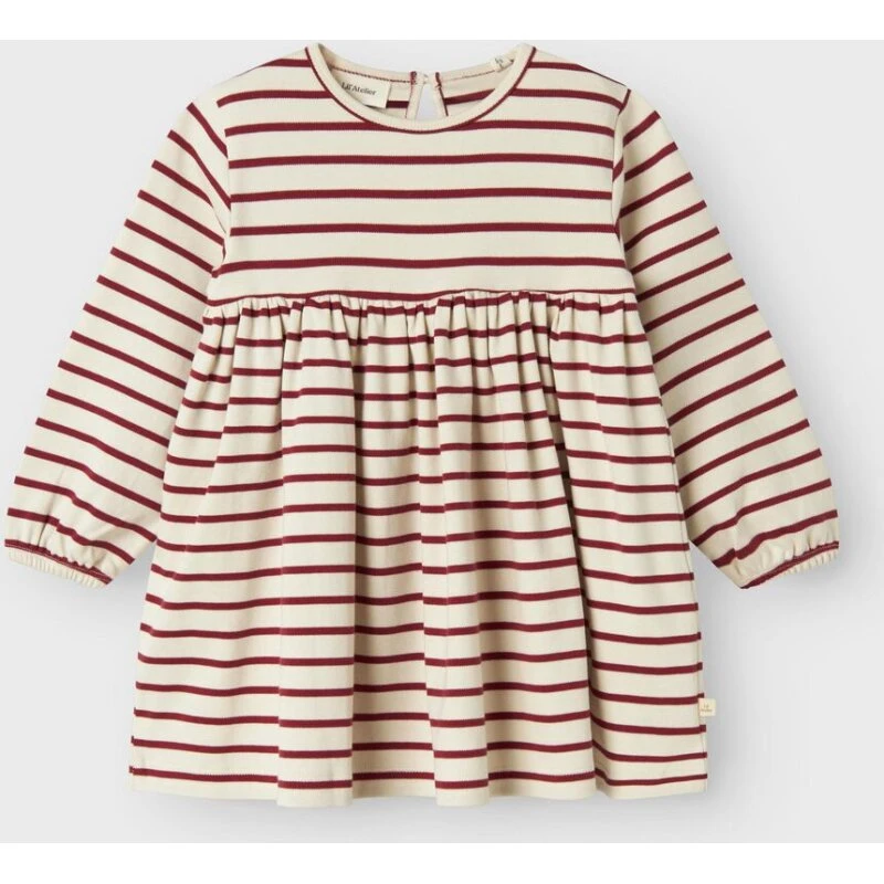 Lil'Atelier Nmflimia Turtledove Red Dahlia Løs Jerseykjole