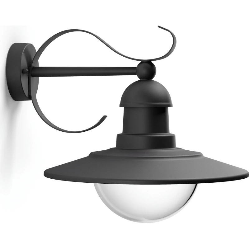Philips Topiary Væglampe Sort 1x60W 230V