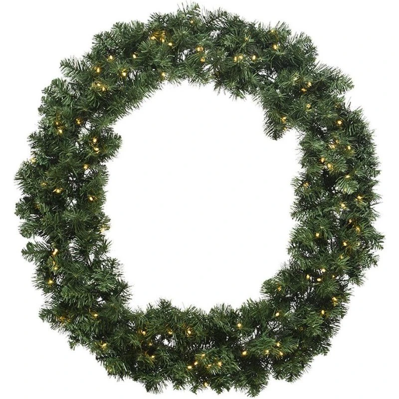 Everlands Adventskrans Imperial 25 x 25 cm Grøn MicroLED