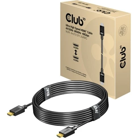 Club 3D HDMI 2.1 4 m Ultra High Speed Sort