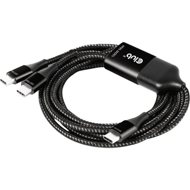 Club 3D USB-C kabel 1,83 m, 100 W, sort