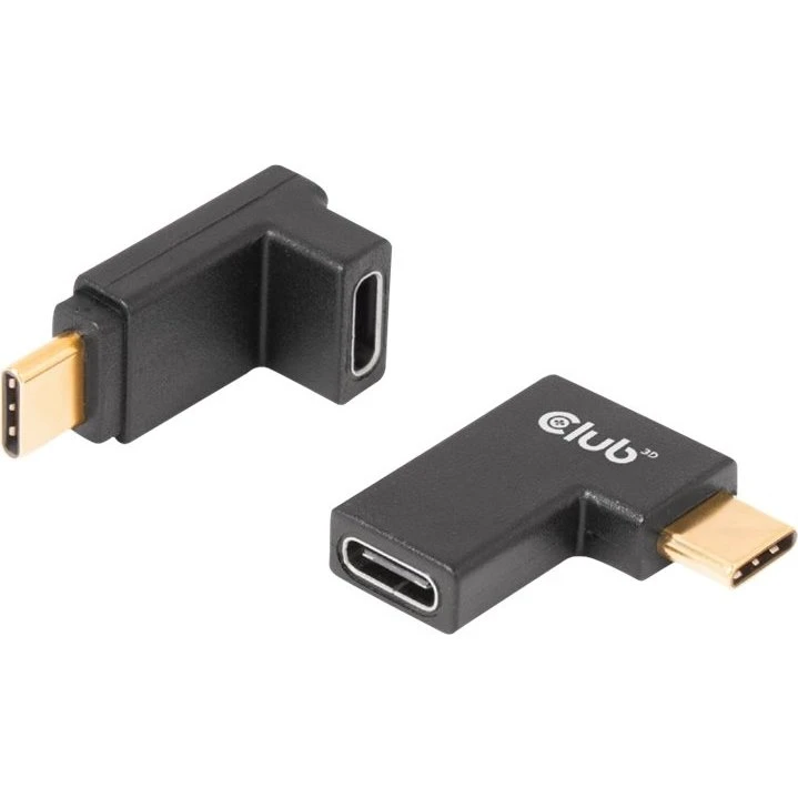 Club 3D CAC-1528 USB-C Vinkeladapter Kit, Sort, 10 Gbps