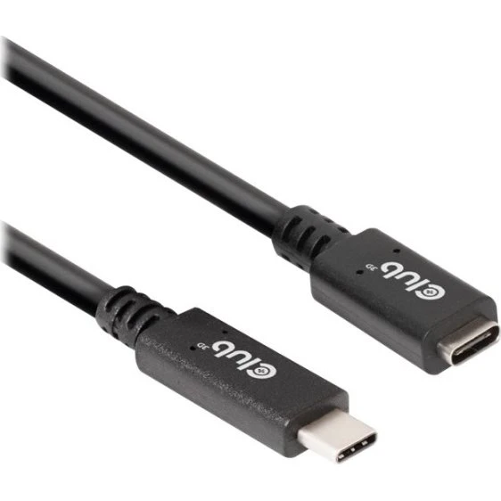 Club 3D USB-C 1m forlængerkabel Sort