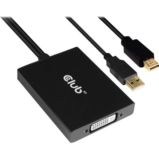 Club 3D Mini DisplayPort til DVI Adapter 60 cm Sort