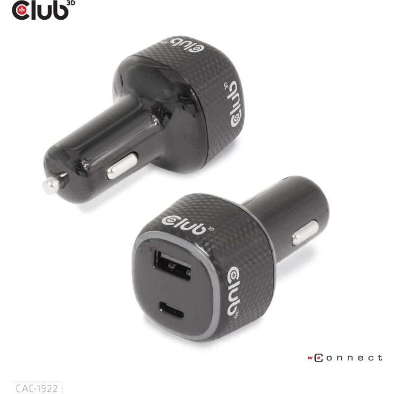 Club3D CAC-1922 63W Biloplader med USB-C og USB-A