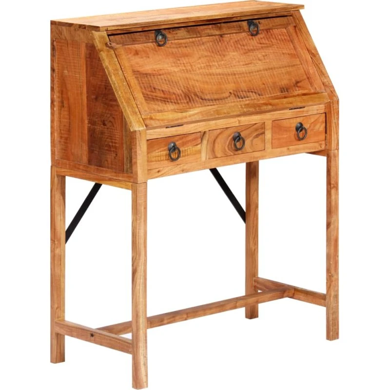 vidaXL Skrivebord massivt akacietræ 90 x 40 x 107 cm