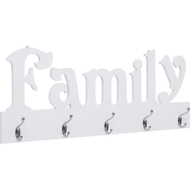 vidaXL Vægophængt Knagerække FAMILY 74 x 29,5 cm - Kobberknager