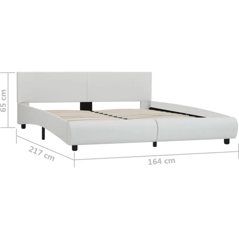 vidaXL Sengestel med LED 160x200 cm grå kunstlæder