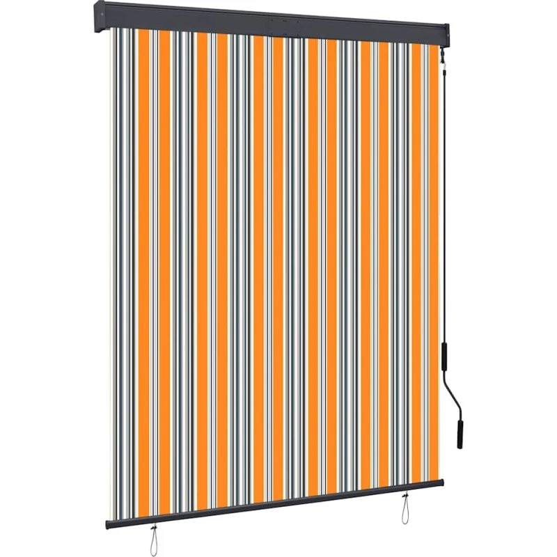 vidaXL Udendørs Rullegardin 140x250 cm Gul og Blå