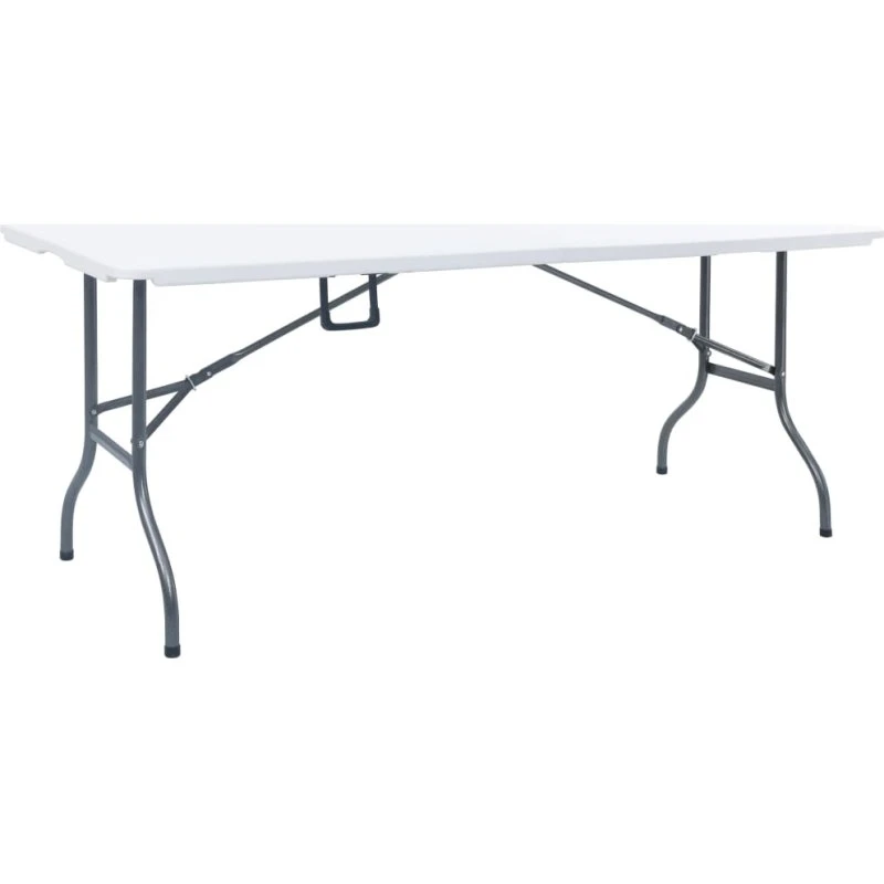 vidaXL foldbart havebord 180 x 75 cm hvid