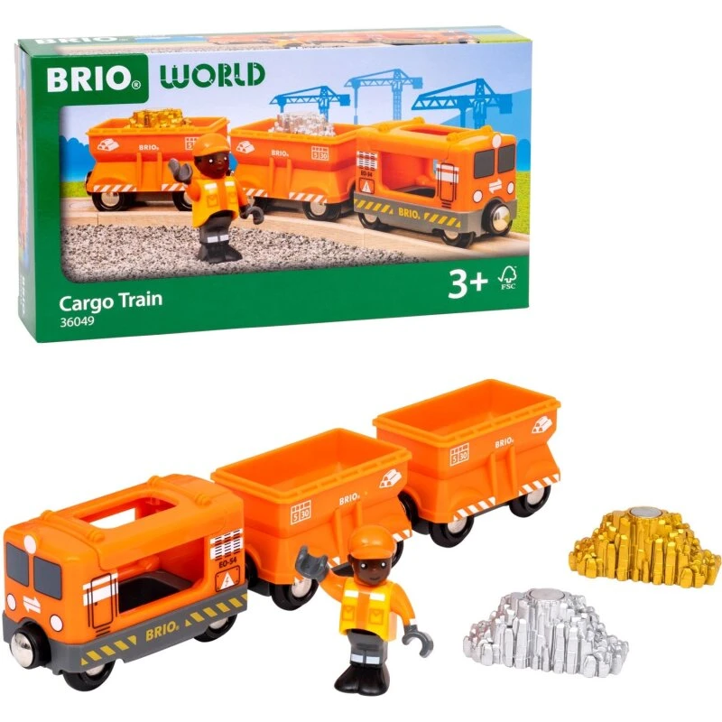 BRIO 36049 Fragttog (orange lokomotiv)
