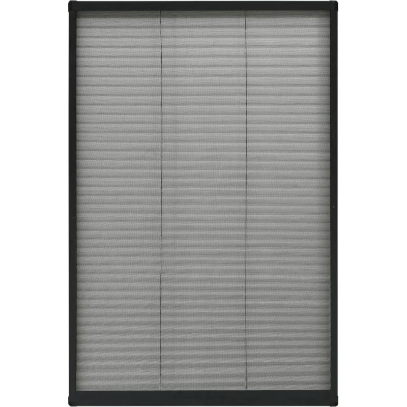 vidaXL Plisseret Insektnet 80x160 cm Aluminium Antracitgrå
