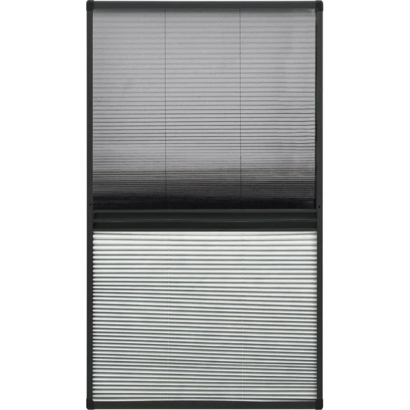 vidaXL Plisseret Insektnet 80x160 cm med Afskygning og Aluminiumsstel