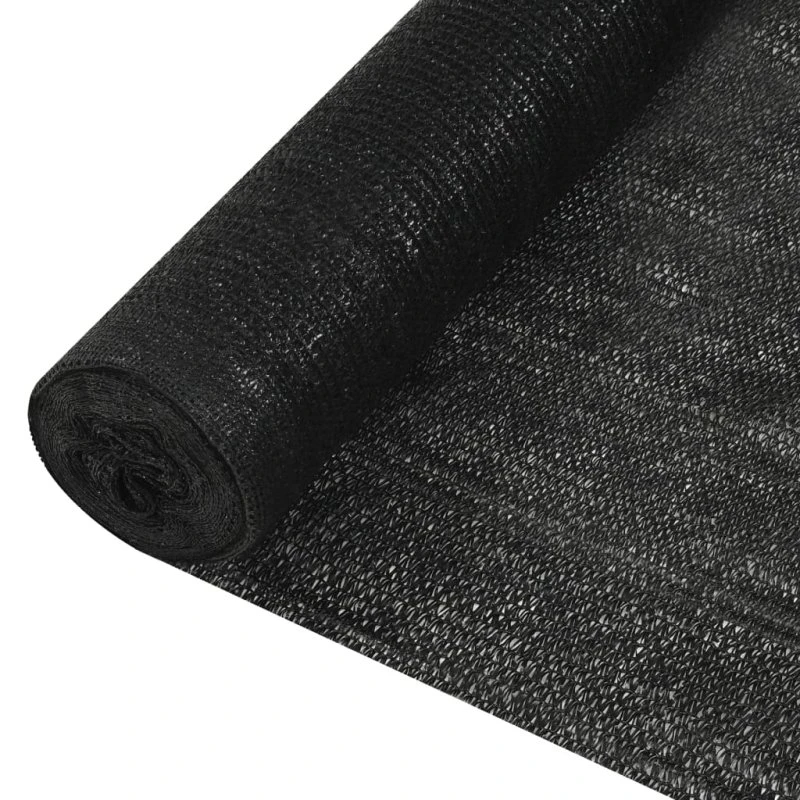 vidaXL Afskærmning 2x25 m HDPE 195 g/m² sort