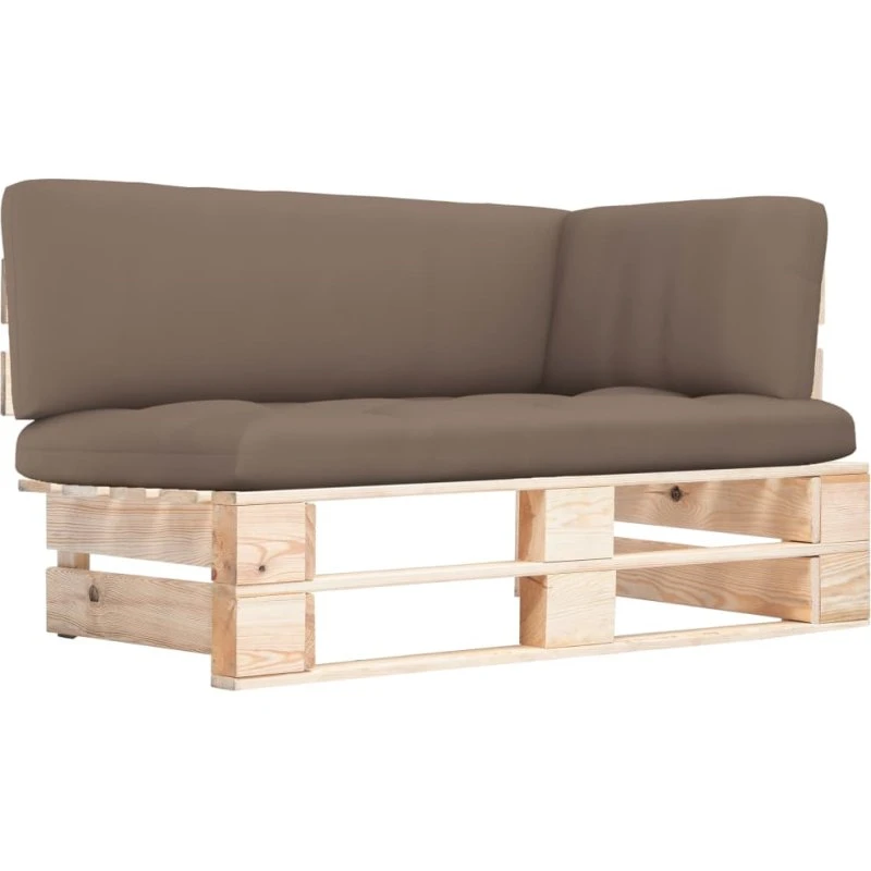 vidaXL Hjørnemodul til pallesofa, imprægneret fyrretræ