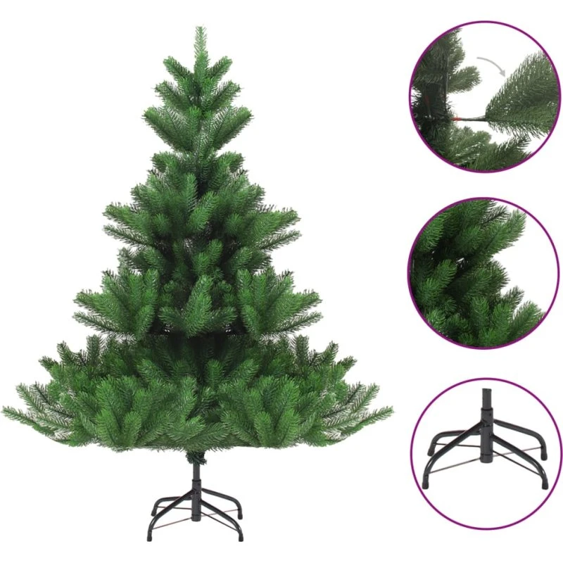 vidaXL Kunstigt juletræ nordmannsgran 120 cm grøn