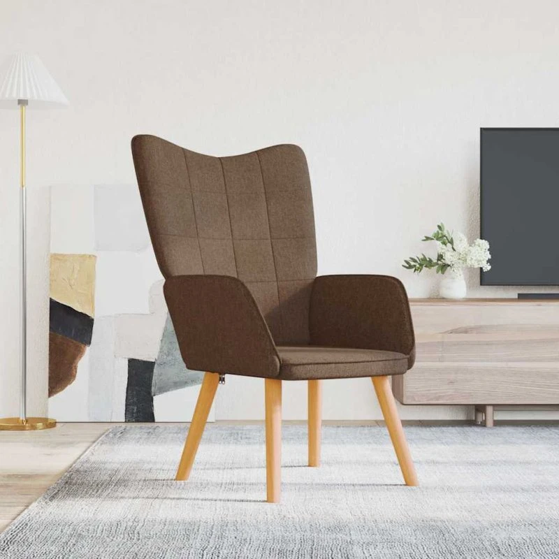vidaXL lænestol stof brun, 61,5 x 69 x 95,5 cm