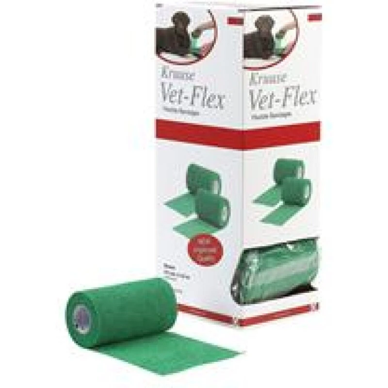 KRUUSE Vet-Flex bandage 7,5 cm x 4,5 m, grøn (10 stk)