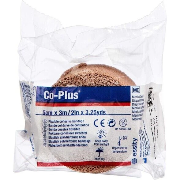 Co-Plus Cohesive bandage 5 x 3 cm, brun