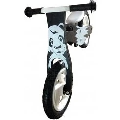 Panda løbecykel i træ med cykeldæk