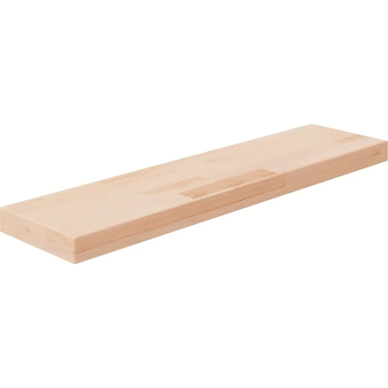 vidaXL Hyldeplade 80x20x4 cm ubehandlet massivt egetræ