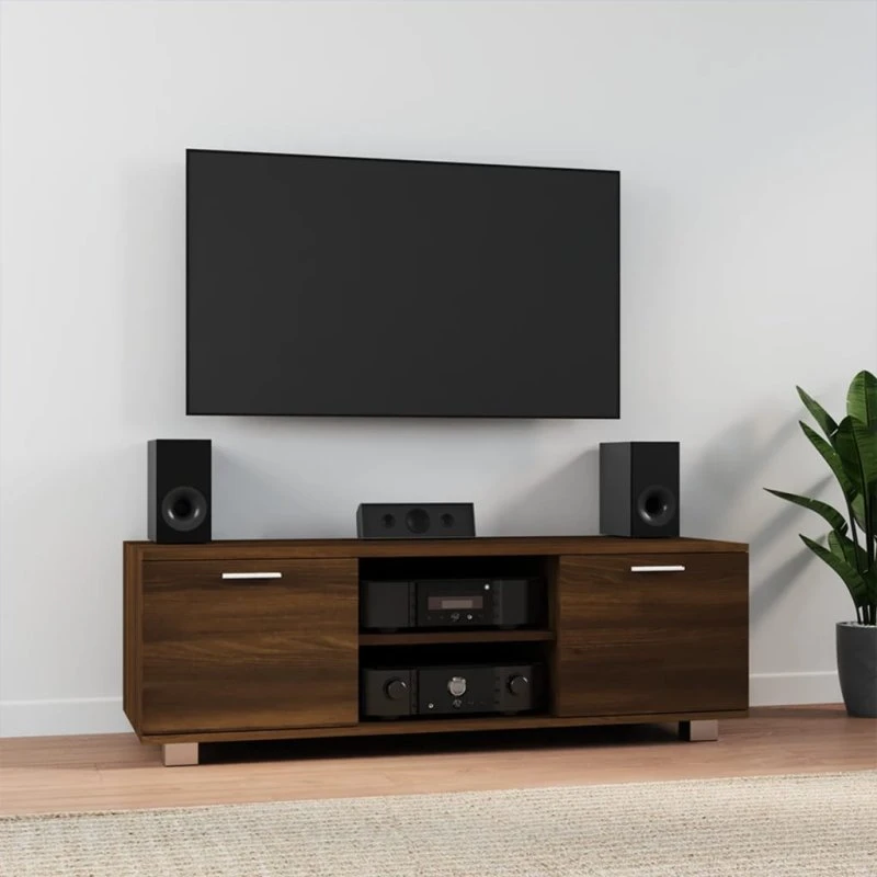 vidaXL tv-bord 120x40,5x35 cm brun konstrueret træ