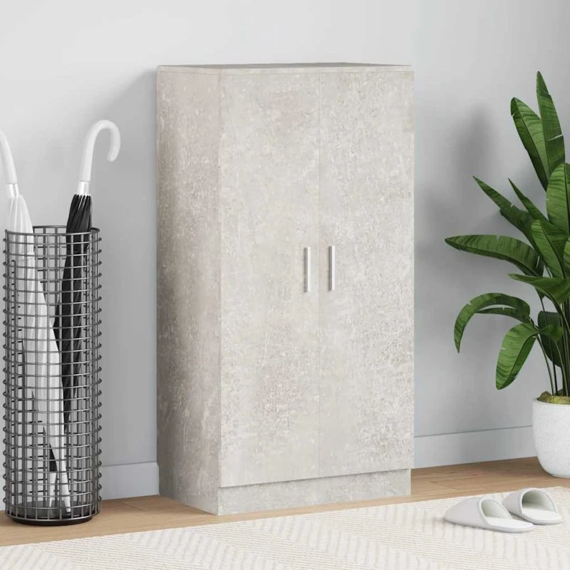 vidaXL Skoskab 55x35x108 cm Konstrueret Træ Betongrå