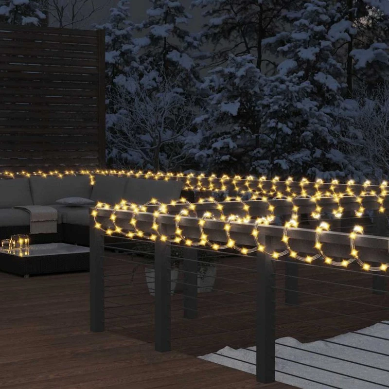 vidaXL 10 m lyskæde med 240 LED'er, varmt hvidt, PVC