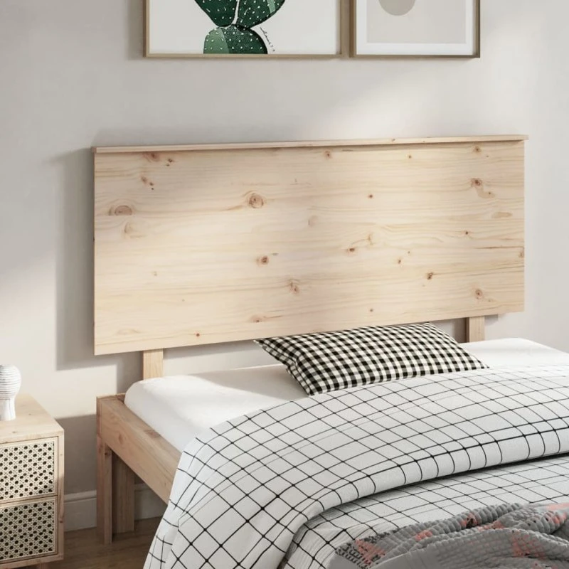 vidaXL Sengegærde 144x6x82,5 cm i massivt fyrretræ