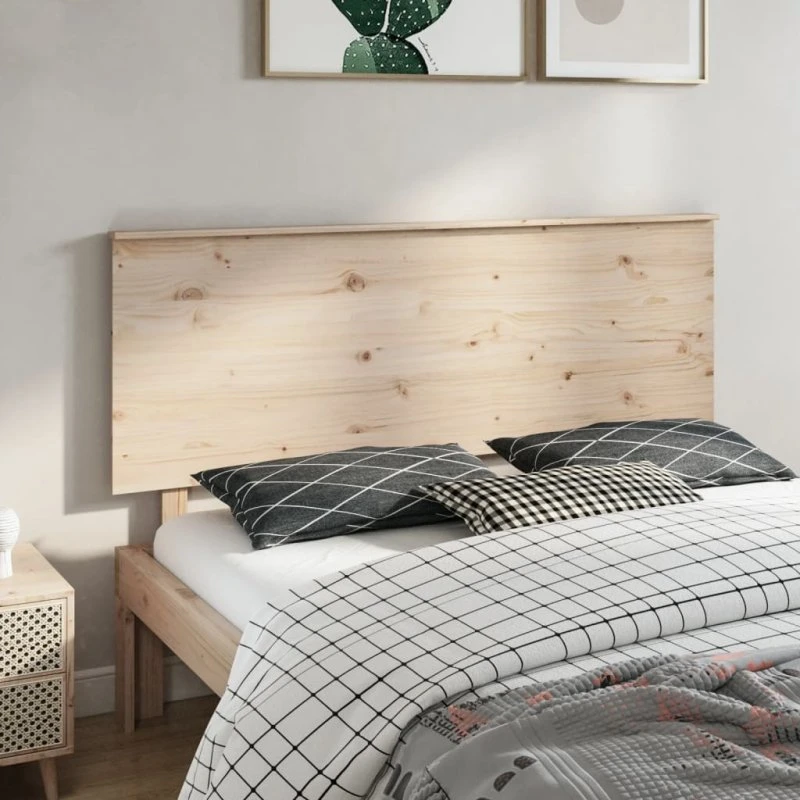 vidaXL Sengegavl 164x6x82,5 cm i massivt fyrretræ