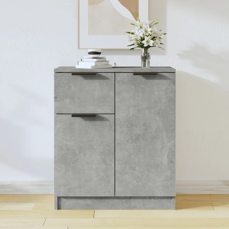 vidaXL Skænk 60x30x70 cm Konstrueret Træ Betongrå