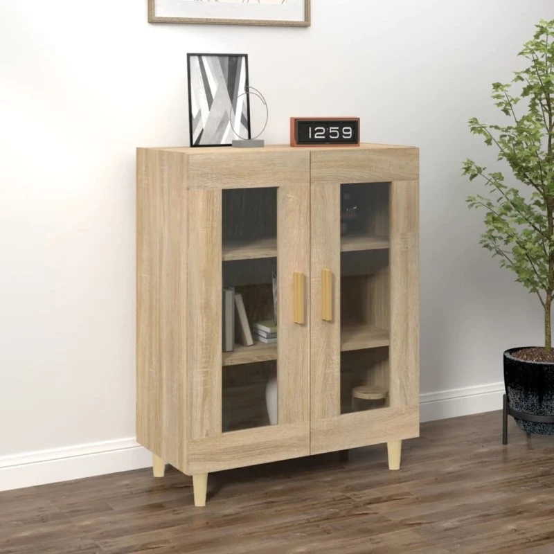 vidaXL Skænk 69,5x34x90 cm Konstrueret Træ Sonoma-Eg
