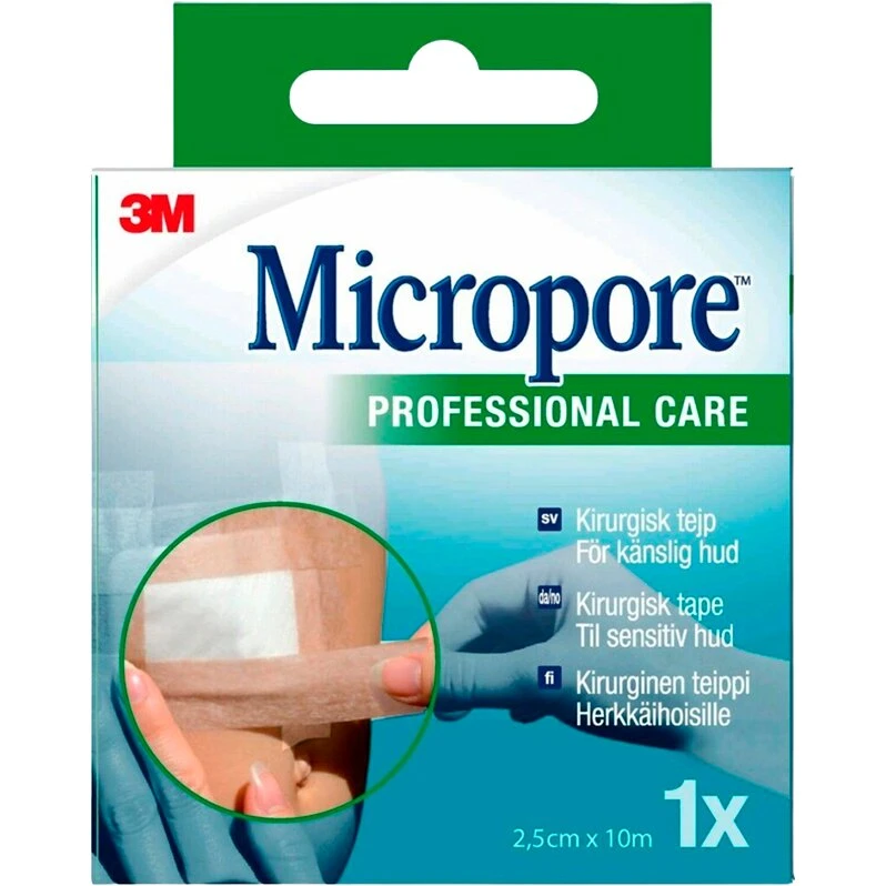Micropore Kirurgisk Tape lysebrun 2,5 cm x 10 m