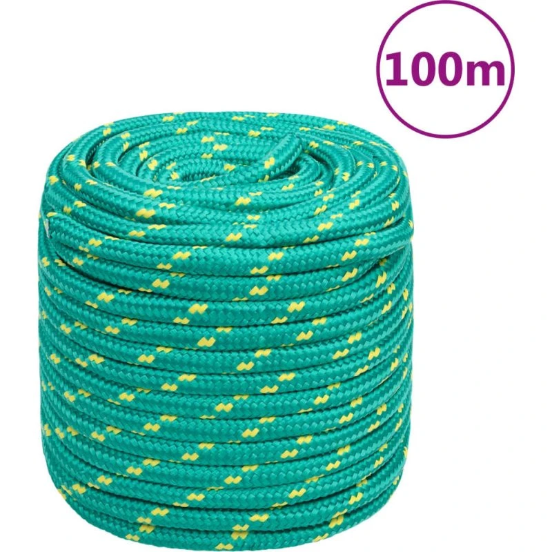 vidaXL Tovværk 16 mm 100 m grøn polypropylen
