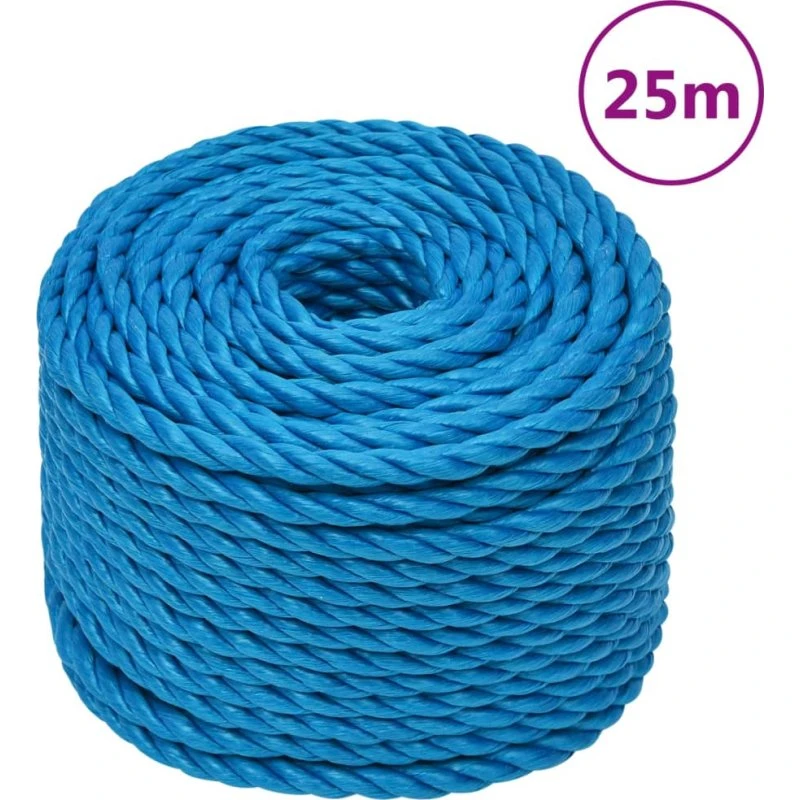 vidaXL Arbejdsreb 10 mm 25 m blå polypropylen