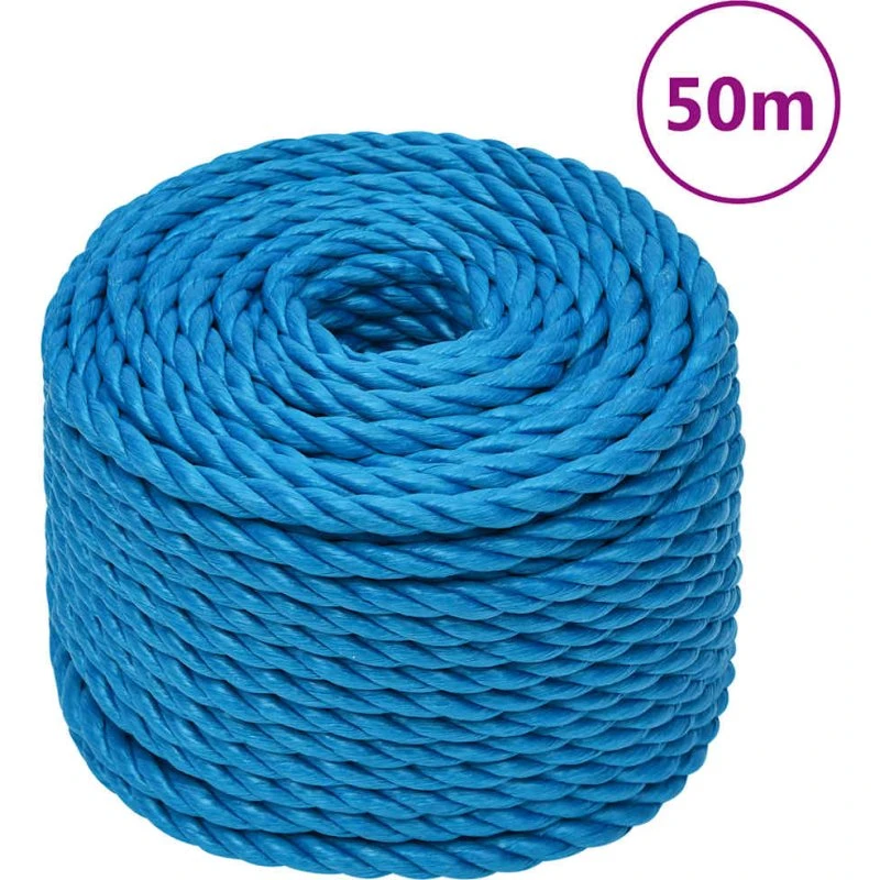 vidaXL Arbejdsreb 10 mm 50 m blå polypropylen